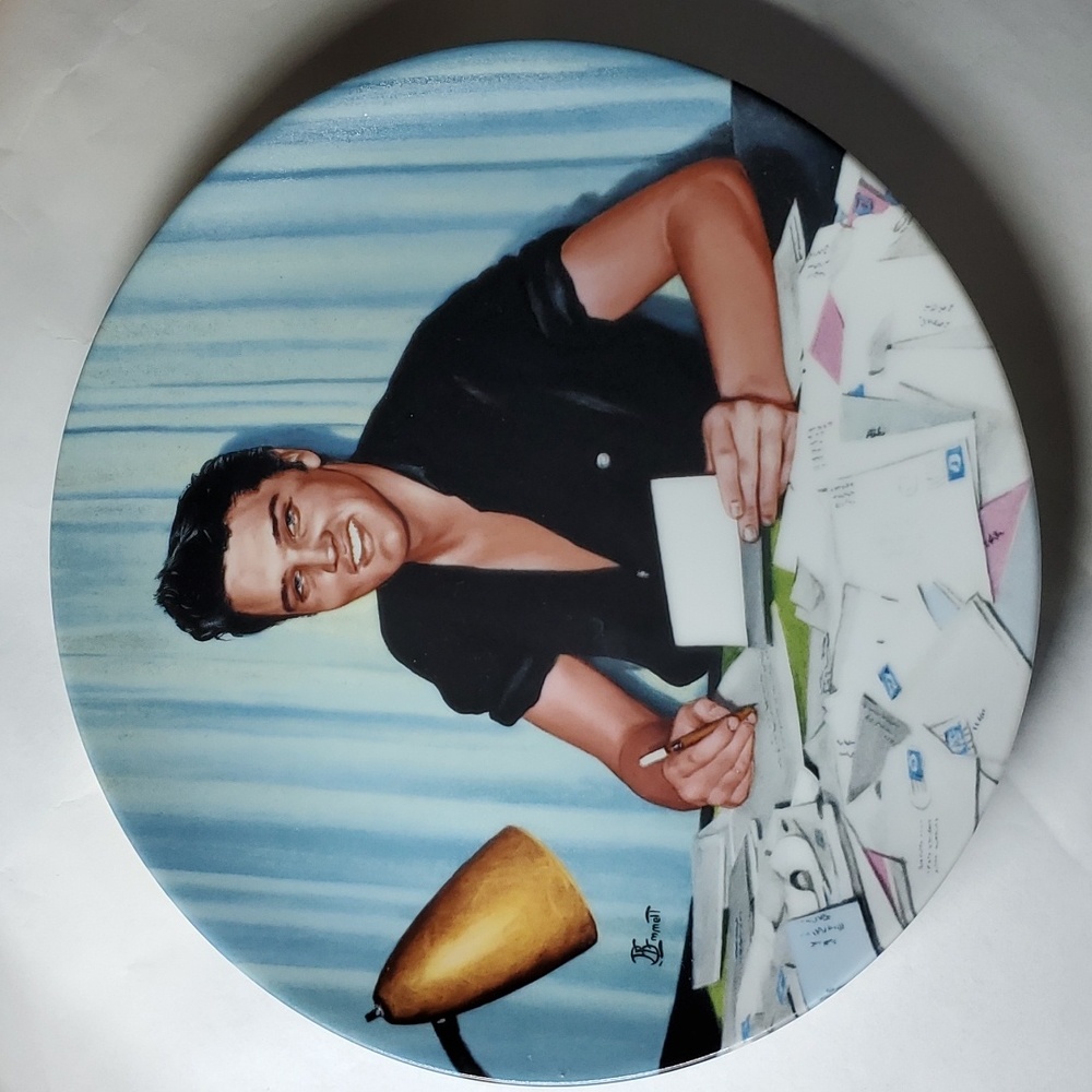 Elvis Presley Looking At A Legend Letters From Fans Limited Edition Plate #7219A